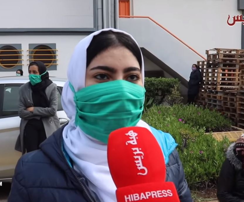 صورة تصريحات عاملات شركة في عين السبع بعدما شكو في حالة فيها كورونا بعين السبع