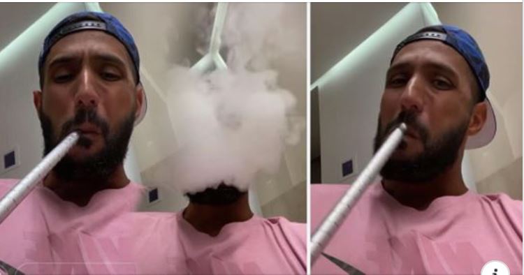 صورة فيديو بنعطية تبلى بالشيشة في الحجر الصحي