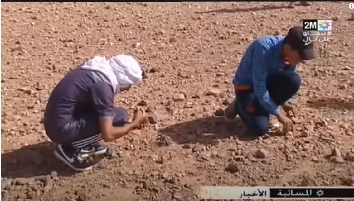 صورة سقوط جسم فضائي على بعد حوالي 25 كيلومترا من الرشيدية في اتجاه كلميمة