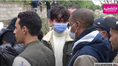 صورة أول ظهور لإبن صلاح الدين الغماري في مأثم وعزاء والده