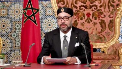 صورة برقية تعزية ومواساة من جلالة الملك إلى أسرة المرحوم الصحفي صلاح الدين الغماري