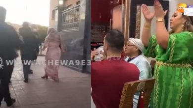 صورة لحظة اعتقال الشيخة الطراكس هي والمعروضين للخطوبة ديالها