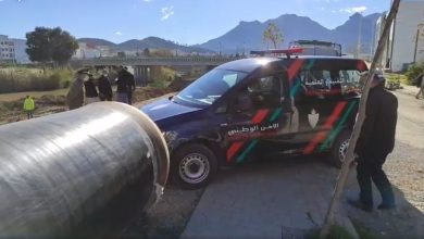 صورة العثور على قذيفة حربية من عهد الإستعمار بواد مرتيل