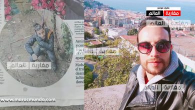 صورة محمد وأمين ماتو في إسبانيا بسبب البرد وعاصفة الثلج التي ضربت إسبانيا