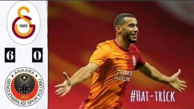 صورة هاتريك  بلهندة العالمي في الدوري التركي