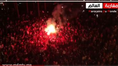 صورة كازابلانكا لن تنام هذه الليلة 🇲🇦🇲🇦🔥.. فرحتو كاع المغاربة وكولشي خارج للشوارع