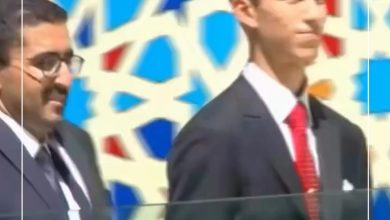 صورة وصول الأمير مولاي الحسن لتدشين ملعب مولاي عبد الله