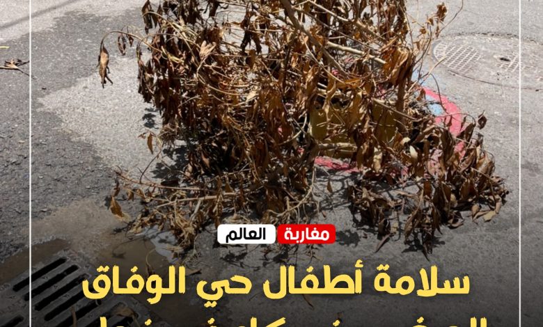 صورة حفرة غامضة بحي الوفاق الصغير ببنسركاو تهدد سلامة الأطفال وسط استمرار التجاهل .